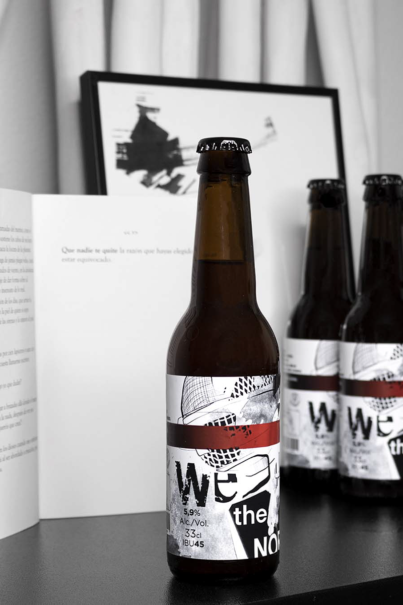 Etiqueta cerveza artesana para Pamplona Poetry Slam